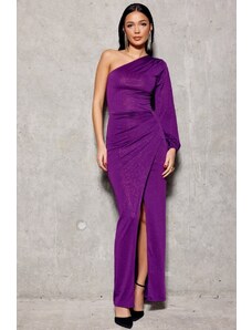 PLANETA-MODY Luxusné spoločenské šaty NATALIE fialové