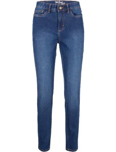 bonprix Skinny džínsy, strečové, vysoký pás, farba modrá, rozm. 38