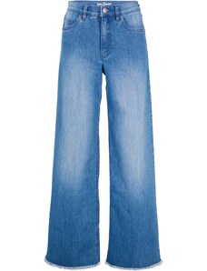 bonprix Strečové džínsy, Loose Fit, Straight, vysoké, farba modrá