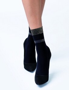 NOQ by Knittex Dámske silonkové ponožky KNITTEX Beatrice 40 DEN UNI, Nero lurex