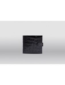 SHPERKA Peňaženka čierna krokodíl s klipom