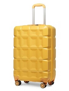 KONO Cestovný kufor - malý ABS plastový žltý