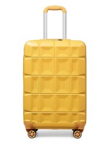 KONO Cestovný kufor - medium ABS plastový žltý