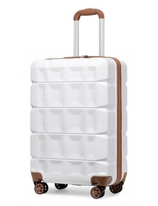 KONO Cestovný kufor - malý ABS plastový biely