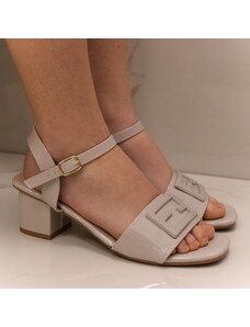 BOSIDO Dámske sivé lakované sandále BERLY