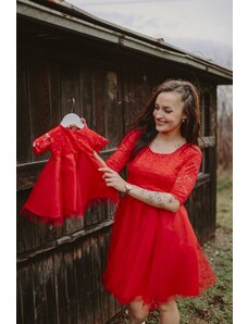 Mexy Spoločenské šaty – MAMA A DCÉRA –červené