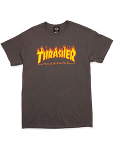 THRASHER - Flame CHARCOAL GREY