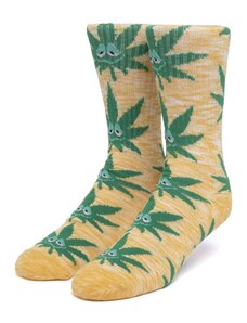 HUF - Tiedye Melange Green Buddy Plantlife Socks yellow