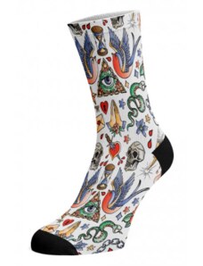 TATTOO bavlnené potlačené veselé ponožky Walkee