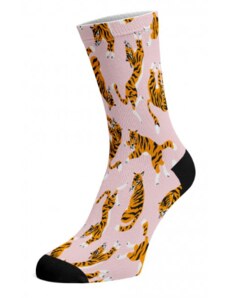 TIGERS bavlnené potlačené veselé ponožky Walkee