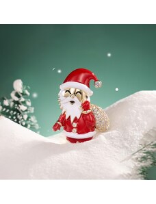 Éternelle Vánoční brož se zirkony Santa Claus