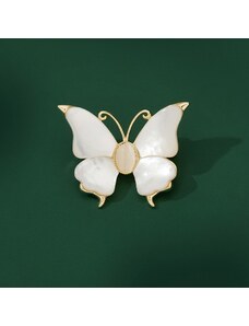 Éternelle Perleťová brož s opálem Pietra - motýl