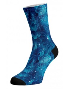 SPACE WAVES bavlnené potlačené veselé ponožky Walkee