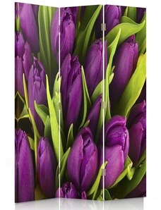 Gario Paraván Fialové tulipány Rozmery: 110 x 170 cm, Prevedenie: Klasický paraván
