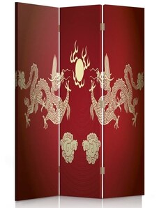 Gario Paraván Red Dragons Rozmery: 110 x 170 cm, Prevedenie: Klasický paraván