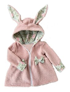 ZuMa Style Dievčenský kabátik TEDDY prechodný vzor GARDEN - 104, Ružová