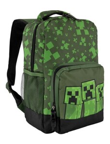 Fashion.uk Detský / chlapčenský batoh s predným vreckom Minecraft - motív Creepers