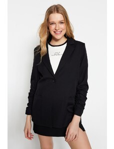 Trendyol Black Regular Blazer Jacket with Woven Lining