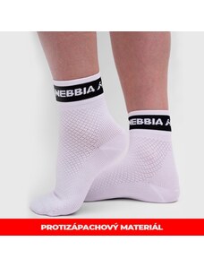 NEBBIA - Ponožky sport stredná dlĺžka UNISEX 129 (white)
