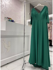 Dlhé Lilien šaty s dlhým rukávčekom v zelenej farbe
