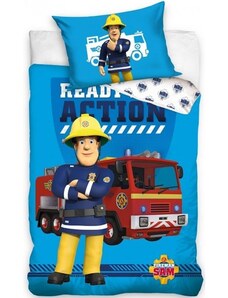 Carbotex Obliečky do detskej postieľky Požiarnik Sam - Pripravený do akcie