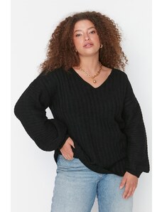 Trendyol Curve čierny pletený sveter