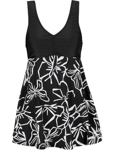 bonprix Sťahovacie plavkové šaty s ľahkým tvarujúcim efektom, farba čierna, rozm. 48