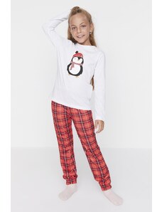 TRENDYOLKIDS Viacfarebná súprava dievčenského pleteného pyžama