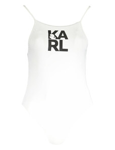 KARL LAGERFELD BEACHWEAR Perfektné Dámske Jednodielne Plavky Biela