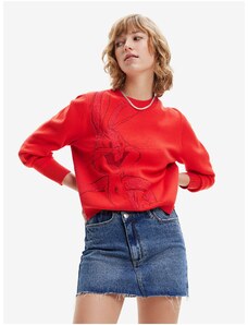 Red Desigual Bugs Bunny Womens Sweatshirt - Women