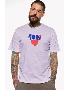 Piskacie Pánske tričko 100% láska, farba orgovánová, veľkosť xs