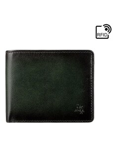 Značková tenká zelená pánská kožená peněženka - Visconti (GPPN302)