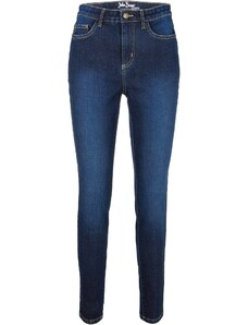 bonprix Skinny džínsy, strečové, vysoký pás, farba modrá, rozm. 52