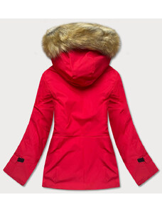 Ann Gissy Červená dámska zimná bunda s kapucňou (J9-066)