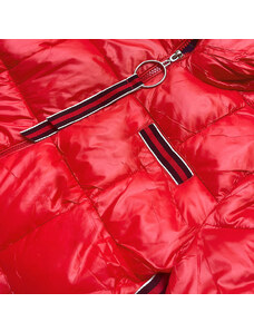 Ann Gissy Červená dámska bunda s ozdobnými lampasmi (AG1-J9002)