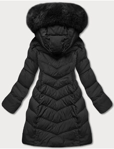 YES!PINK Čierna zimná bunda s kapucňou (TY045-1)