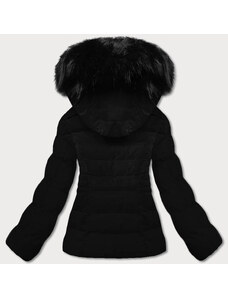 J.STYLE Krátka čierna zimná bunda s kapucňou (16M9055-392)