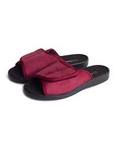 Vlnka Dámske obväzové papuče so suchým zipsom Červená veľkosti obuvi - dospelí 38