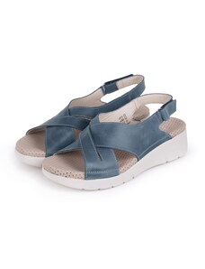 Vlnka Dámske kožené sandále Amanda modrá veľkosti obuvi - dospelí 36