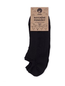 Vlnka Bavlnené ponožky členkové nízke 2 páry čierna