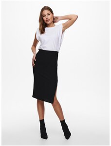Black Women's Ribbed Pencil Skirt ONLY Emma - Ladies