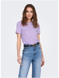 Light purple women's T-shirt ONLY Emma - Women