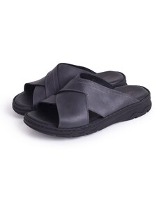 Vlnka Pánske kožené šľapky Filip čierna veľkosti obuvi - dospelí 42