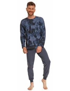 Taro Pánske pyžamo Greg modré batikované