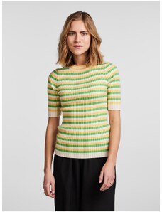 Women's Green and Yellow Striped Light Sweater Pieces Crista - Women