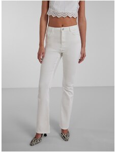 White Women's Flared Fit Jeans Pieces Peggy - Women