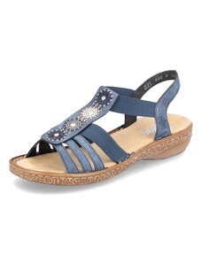 Dámske sandále RIEKER 628G9-16 modrá S4