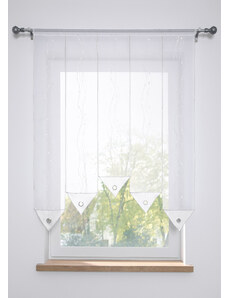 bonprix Vitrážková záclona s výšivkou (1 ks), farba biela, rozm. D/Š: 90/80 cm