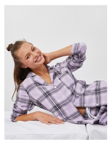 Koton Pajama Top with Patterned Button Detail