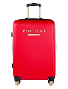 Puccini - Cestovný kufor na kolieskach 79,5 litra - M stredný, červený Los Angeles